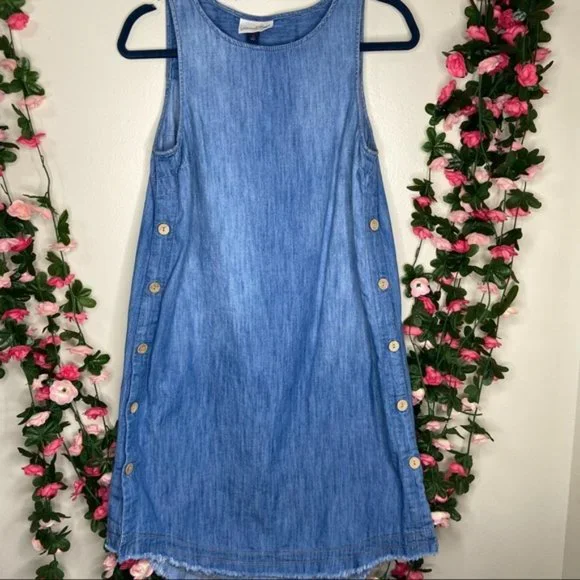 universal thread blue dress Universal Thread Puff Sleeve Eyelet Dress New Teal Cotton – Sunrise Pickers main image 0